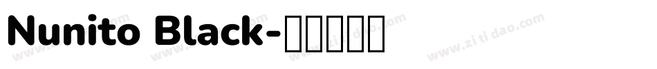 Nunito Black字体转换